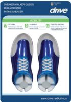 Drive Medical RTL100014 Sneaker Walker Glides; Allows walker to glide easily and smoothly over most surfaces; Easy, tool free installation; Replaces rubber tip; Stylish tennis shoe glides personalize the walker; Turn clockwise to tighten, counter clockwise to loosen; UPC 822383256924 (DRIVEMEDICALRTL100014 RTL-100014 RTL 100014)  