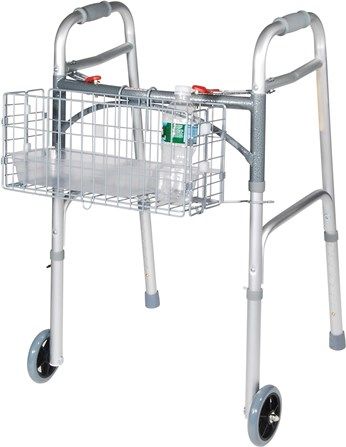 Drive Medical RTL10200FB Folding Walker Basket For use with most manufacturers walkers; can be folded flat for storage when not in use or during transportation, reducing the amount of space needed to store/transport; UPC 822383247205 (DRIVEMEDICALRTL10200FB RTL-10200FB RTL 10200FB RTL10200-FB RTL10200 FB) 