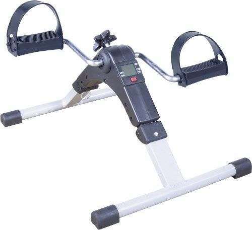 Drive Medical RTL10273 Folding Exercise Peddler with Electronic Display; Ideal for leg and arm muscle exercising; Five function display indicates exercise time, revolution count, revolutions per minute (rpm) and calories burned; Scan feature alternately displays all measurements automatically; Four anti-slip rubber pads prevent sliding and protect surfaces; UPC 822383246536 (DRIVEMEDICALRTL10273 DRIVEMEDICAL-RTL10273 RTL-10273 RTL 10273)