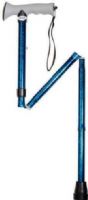 Drive Medical RTL10370BC Adjustable Lightweight Blue Crackle Folding Cane with Gel Hand Grip, Cane folds into 4 convenient parts for easy storage, Comes with plastic holster carry case, Handle height adjusts in 1" increments from 33" to 37", 300 lbs Weight Capacity, New gel grip reduces hand stress and fatigue, UPC 822383246215 (DRIVEMEDICALRTL10370BC RTL-10370BC RTL 10370BC RTL10370)  