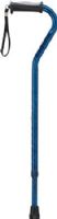 Drive Medical RTL10372BC Adjustable Height Offset Handle Blue Crackle Cane with Gel Hand Grip; Comes standard with wrist strap; Gel grip reduces hand stress and fatigue; 300 lbs. Weight Capacity; Handle Height 30" - 39"; Handle height adjusts from 28 1/2" to 38"; UPC 822383251738 (DRIVEMEDICALRTL10372BC RTL-10372BC RTL 10372BC RTL10372-BC RTL10372 BC)  
