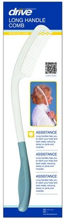 Drive Medical RTL1441 Lifestyle Comb, Anti-slip handle fits snugly in the hand to stay in place when in use, Easy to clean and can be fully immersed in water, Latex free, Provides maximum reach with minimum effort, UPC 779709014419 (DRIVEMEDICALRTL1441 RTL-1441 RTL 1441)