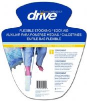 Drive Medical RTL2012 Soft Plastic Stocking Aid, Curved cut outs on the sides hold the sock while it is being pulled up the leg, Makes it possible to put on stockings without bending, Stocking aid holds the sock open and allows the user to easily pull the sock or stocking up with minimal effort, Latex free, Retail packaged, UPC 779709020120 (DRIVEMEDICALRTL2012 RTL-2012 RTL 2012) 