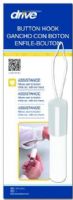 Drive Medical RTL2025 One Handed Buttoning Aid Hook; Easy to clean clear acrylic handle, 3/4" diameter handle the user is provided with a comfortable grip; For one-handed buttoning; Great dressing aid and a simple tool for anyone who has trouble with buttons, especially those with arthritis; UPC 779709020250 (DRIVEMEDICALRTL2025 RTL-2025 RTL 2025) 