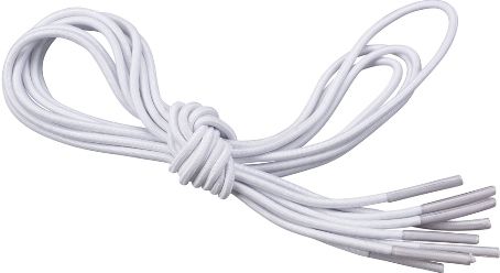 Drive Medical RTL2052 White Elastic Shoe and Sneaker Laces; Elastic laces that stay tied, in place and allow you to easily slip your shoe on and off; Laces are 27