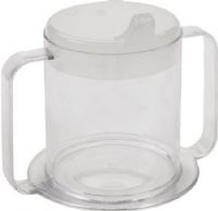 Drive Medical RTL3515 Lifestyle Handle Cup, Comes with spout and anti splash lids, Holds hot or cold liquid and is dishwasher safe, Made from clear and strong polycarbonate and can hold up to 10 ounces, UPC 779709035155 (DRIVEMEDICALRTL3515 RTL-3515 RTL 3515) 
