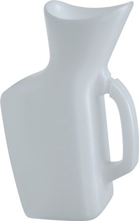 Drive Medical RTLPC23201-F Female Urinal, Can hold 35 oz (.9L), Essential for anyone who has trouble getting out of bed, Designed to prevent spills, Sturdy grip for easy handling and can be used in several positions by the patient, Lightweight, durable and easy to clean, Graduation marks to measure output, Retail packaged, UPC 822383246413 (DRIVEMEDICALRTLPC23201F RTLPC23201 F RTL-PC23201-F)