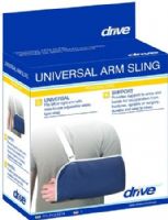 Drive Medical RTLPC23278 Universal Arm Sling; Comes with an easy-to-use adjustable sizing strap; Ideally sized for both adults and youths to fit either arm; Supports the arm for recuperation from fractures, sprains, or surgery of arm or hand; UPC 822383246178 (DRIVEMEDICARTLPC23278 RTL-PC23278 RTLPC-23278) 