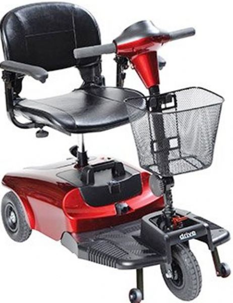 Drive Medical S38600 Bobcat 3 Wheel Compact Scooter Piece of Mind Service: No, ; Climbing Angle: 6-8; Cruising Range: 6-7.5 miles; Weight Capacity: 250 lbs. UPC: 822383253602 (DRIVEMEDICALS38600)