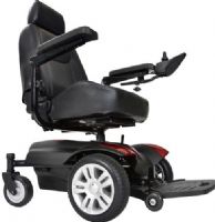 Drive Medical TITANLB18CS Titan Front Wheel Power Wheelchair 18" Standard Back Captain Seat; 4 mph Top Speed; 15 miles Maximum Range; 300 lbs. Weight Capacity; Adjustable length controller mount; Armrests are padded, adjustable and removable; Easy free-wheel operation; Flat-free, non-marking black tires; UPC 822383513416 (DRIVEMEDICALTITANLB18CS TITAN-LB18CS TITANLB-18CS TITAN LB18CS)  