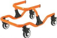 Drive Medical TK 1000 Tyke Trekker Gait Trainer, Orange, Height adjustable in 1" increments, 15" - 18.5" Adjustable Height, 12.5" Width Between Handlebars, 75 lbs. Weight Capacity, Can be used in the anterior and posterior position, Swivel casters can be locked to non-swivel, Variable resistance to control the speed of the wheel's rotation, UPC 822383226873 (DRIVEMEDICALTK1000 TK1000 TK-1000)  