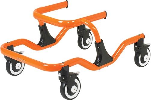 Drive Medical TK 1000 Tyke Trekker Gait Trainer, Orange, Height adjustable in 1