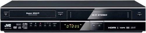 JVC DR-MV150B DVD Video Recorder & VHS Hi-Fi Stereo Video Recorder Combo, VHS Playback via the same output connection as DVD, ATSC (Digital) Tuner 8 VSB (2-69), Clear QAM (1-135), NTSC (Analog) Tuner VHF (2-13), UHF (14-69), CATV (1-135), Progressive Scan Output, HDMI Output with 1080p/720p Up-Conversion, i.LINK Connection (DRMV150B DRM-V150B DRMV-150B DR MV150B)