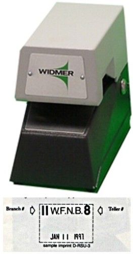 Widmer D-RSU-3 Date Stamp with Removable Identification Plate, Prints Month, Date and Year, Rugged Cast Metal Construction, Removable Teller Dies, Easy Ribbon Change, Instantaneous Electronic Imprint, Brass Engraved Imprint, Electronically Adjustable Penetration (DRSU3 DRSU-3 D-RSU3 D-RSU DRSU)