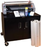 Dry-Lam 20007 Professional 27STA 27" Digital Roller System Laminator with Cart and Supplies; Includes: 27" Dry-Lam Laminator, 29" Mobile Heavy Gauge Black Steel Cart With Electrical Assembly, Locking 2-Door Steel Cabinet And Locking 4" Casters; 4 Rolls Of School-Lam 25" x 500' Gloss Film; Cleaning Kit And Instructional DVD (DRYLAM20007 20-007 200-07 DL-20007) 