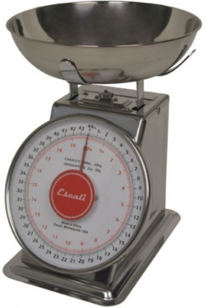 Escali DS4420B Mercado Dial Scale with Bowl, Lb + oz, kg + g Measuring units, 44 Lb / 20 Kg Capacity, 2 ounces / 50 grams Increments, Shatter proof dial cover with stainless steel ring, Stainless steel construction, UPC 065235008948 (DS4420B DS-4420B DS 4420B)