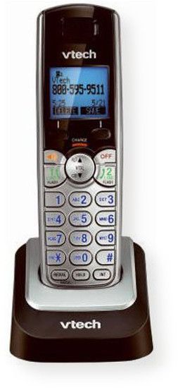 VTech DS6101 Extra Handset for DS6151;  Black and Silver; Accessory handset only requires a DS6151 series phone to operate; 2 Line Operation; Caller ID/Call Waitingstores 50 calls; Handset speakerphone. Last number redial; DSL Subscribers may need to us a DSL Filter; UPC 735078017475 (DS610 DS-610  DS610HANDSET DS610-HANDSET DS610VTECH DS610-VTECH) 