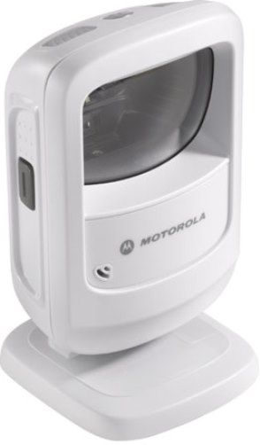 Motorola DS9208-SR0000WCNW Model DS9208SR Omnidirectional Hands-Free Presentation Imager Scanner Only Checkpoint EAS Compatible, White, Scans 1D, 2D and PDF417 bar codes on paper, mobile phones and computer displays, Imager Field of View 46 (H) x 29.5 (V), Roll 0 - 360, Pitch +/- 65, Yaw +/- 60 (DS9208SR0000WCNW DS9208 SR0000WCNW DS9208-SR)