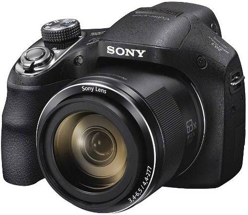 Sony DSC-H400B Cybershot Compact Digital Camera, Black, 2.95 in (3.0 type) (4:3)/460800 dots/Xtra Fine/TFT LCD Screen Display, 63x optical zoom, Massive 20.1 MP Super HAD CCD Image Sensor, 0.2-type electronic viewfinder, 360 panoramic shots, Optical SteadyShot stabilizes images when shooting handheld, HD video capability for beautiful video, UPC 0272428770922 (DSCH400B DSC H400B DSC-H400)