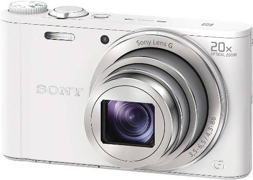 Sony DSC-WX350/W Compact Digital Camera, White; 1/2.3