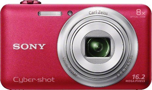 Sony DSC-WX80/R Cyber-shot Digital Camera, 16.2 Megapixel Sensor Resolution, 2.7
