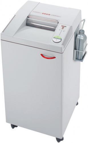 MBM DSH0361L DESTROYIT 2604 Paper Shredder; Automatic start and stop controlled by photo cell; Patented Electronic Capacity Control (ECC) indicator prevents jams by monitoring sheet capacity levels during operation; Automatic oil injection ensures optimal performance at all times (cross-cut and high security models); High quality, hardened steel cutting shafts take staples, paper clips, credit cards, and CDs / DVDs (MBMDSH0361L MBM DSH0361L DSH 0361 L MBM-DSH0361L DSH-0361-L)