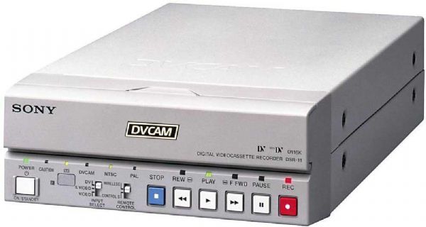 Sony DSR11 DVCAM Digital Videocassette Recorder, Signal System: NTSC and PAL, Tape Format DVCAM / DV, Tape Speed DVCAM-28.193 mm/sec., DV- 18.8 mm/sec. (DS-R11, DSR-11, DS R11, DSR 11)