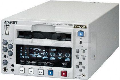 Sony DSR-1500A DVCAM Compact Player/Recorder, NTSC Signal System, DVCAM Tape Format, 28.2 mm/s Tape Speed, Greater than 55dB Signal-to-Noise Ratio, 184 min Maximum Recording Time, 16-bit / 48kHz Audio Signal Format, 20Hz to 20kHz Frequency Response, 100-240 VAC, 50/60 Hz Power Requirements, 55W Power Consumption, Serial Digital Signals for Unsurpassed Studio Quality, Test Signal Generator (DSR 1500A DSR1500A)
