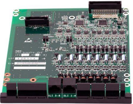 NEC DSX-1100021 Eight Port Analog Station Card For Use With SL1100 Digital System, Provides interface for (8) analog stations, Equipped with (2) 8-conductor interface jacks, Installs in expansion slot in Main KSU or Expansion KSU (DSX1100021 DSX 1100021)