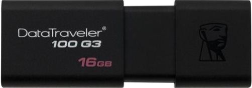 Kingston DT100G3/16GB USB 3.0 DataTraveler 100 G3 16GB Flash Memory; Fast speeds, large capacities and impressive performance; Stylish black-on-black, sliding cap design; Ideal USB 3.0 starter storage device; Next-generation portable storage now; Transfer music, video and more  quickly and easily; UPC 740617211702 (DT100G316GB DT100G3-16GB DT100G3 16GB DT-100G3/16GB)