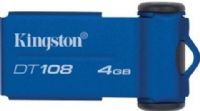 Kingston DT108/4GBZ Datatraveler USB 2.0 Flash Drive, USB flash drive Product Type, 4 GB Storage Capacity, Hi-Speed USB Interface Type, USB 2.0 Interface Specification Compliance, 1 x Hi-Speed USB - 4 pin USB Type A Interfaces, Microsoft Windows 7, Microsoft Windows Vista SP2, Apple MacOS X 10.5.x or later, Linux 2.6 or later, Microsoft Windows Vista SP1, Microsoft Windows XP SP3 OS Required, UPC 740617184341 (DT1084GBZ DT108-4GBZ DT108 4GBZ) 