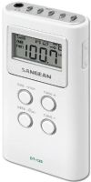 Sangean DT-120 AM/FM Stereo PLL Synthesized Pocket Receiver, White; Direct recall 15 station presets (10 FM, 5 AM); Auto seek station; Built-in real time clock; Signal strength indicator; Adjustable tuning step; DBB (Dynamic Bass Boost); Stereo / Mono switch; 90 minute auto shut off; Lock switch; Battery power indicator; UPC 729288049227 (SANGEANDT120 SANGEAN DT120 DT 120 DT-120) 