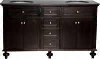 Belmont Décor DT14D4-60 Colonial Bathroom Vanity, Four doors with soft-closing hinges, Four dovetail drawers with soft-close glides, Heat and scratch resistant granite with single undermounted ceramic basin, Separate back splash design, CARB Compliant, Vanity Size 61 x 22 x 35 inch, UPC 816606012862 (DT14D460 DT14D4 60 DT-14D4-60 DT14-D4-60) 