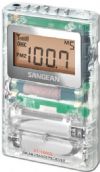 Sangean DT-160CL FM/AM Stereo Pocket Radio, Clear; Direct recall 15 station presets (10 FM, 5 AM); Built-in clock; Signal strength indicator; Adjustable tuning step; DBB (Dynamic Bass Boost); Stereo / mono switch; 90 minute auto shut off; Lock switch; Battery power indicator; Headphone, I/O jack; Handheld size; Built-in real time clock; Easy-to-read LCD display; Earbuds included; DSP tuner; UPC 729288049319 (SANGEANDT160CL SANGEAN DT160CL DT 160CL DT-160CL) 