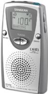 Sangean DT-210 FM-Stereo/AM PLL Synthesized Pocket Receiver; 25 memory preset stations (FM 15, AM 10); Selectable stereo / mono switch; DBB (Dynamic Bass Boost); Auto seek station; 90 minute auto shut off; Built-in speaker; Low battery indicator; Removable belt clip; Dimensions 4" x 0.8" x 2.5"; Weight 1 lbs; UPC 729288042105 (SANGEANDT210 SANGEAN DT210 DT 210 DT-210) 