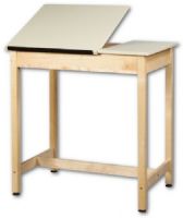 Shain DT-9A37 One-Piece Drawing Table 37"h (No Drawer), Table has solid 2.25" maple legs and aprons, Fully adjustable 0.75" almond colored plastic laminate top with a soft close feature, One-piece top measures 36"w x 24"d, Finished with an earth friendly UV finish, 37"h table with no drawer, Pencil stop included, Solid hardwood and steel-plate reinforcement, UPC 844246001731 (SHAINDT9A37 SHAIN DT9A37 DT 9A37 DT9 A37 DT9A 37 SHAIN-DT9A37 DT-9A37 DT9-A37 DT9A-37) 