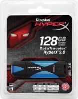 Kingston DTHX30/128GB DataTraveler HyperX 3.0 128GB USB Flash Drive Memory, 225MB/s read and 135MB/s write speed, Durable metal and rubber casing with a solid lanyard loop, 8-Channel Architecture, Backwards Compatible with USB 2.0, ReadyBoost Support, UPC 740617195767 (DTHX30128GB DTHX30-128GB DTHX30 128GB DTHX-30/128GB) 