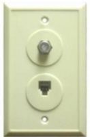 Pro Brand DTVWP91DI Phone & Coax Faceplate, Ivory, Dual F81 & RG45 Phone Wall Plate Directv Approved (DTV-WP91DI DTV-WP91DI Eagle Aspen DTVWP-91DI DTVWP 91DI 91 DI Probrand DTVWP91D1 DTPWP9IDI)) 