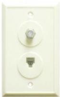 Pro Brand DTVWP-91W Wall Plate Speciality with F81 Conector & RJ11 Phone Jack, White, 3GHz, DirecTV Approved, Individually bagged with mounting screws (DTVWP-91(W) Eagle Aspen DTVWP-91W DTVWP91W DTVWP 91 W) 
