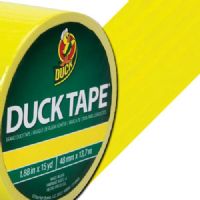 Duck Tape 1061070 Tape Roll, 1.88" x 15 yds, Neon Yellow; High performance strength and adhesion characteristics; Excellent for repairs, color-coding, fashion, crafting, and imaginative projects; Tears easily by hand without curling and conforms to uneven surfaces; 15-yard roll; Dimensions 5.00" x 5.00" x 2.00"; Weight 0.5 lbs; UPC 075353033913 (DUCKTAPE1061070 DUCKTAPE 1061070 ALVIN TAPE ROLL NEON YELLOW) 