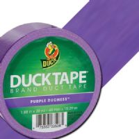 Duck Tape 1265017 Tape Roll, 1.88" x 20 yds, Purple; High performance strength and adhesion characteristics; Excellent for repairs, color-coding, fashion, crafting, and imaginative projects; Tears easily by hand without curling and conforms to uneven surfaces; 15-yard roll; Dimensions 5.00" x 5.00" x 2.00"; Weight 0.5 lbs; UPC 075353035085 (DUCKTAPE1265017 DUCKTAPE 1265017 ALVIN TAPE ROLL PURPLE) 