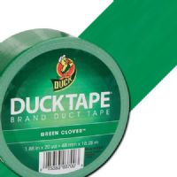 Duck Tape 1304968 Tape Roll, 1.88" x 20 yds, Green; High performance strength and adhesion characteristics; Excellent for repairs, color-coding, fashion, crafting, and imaginative projects; Tears easily by hand without curling and conforms to uneven surfaces; 20 yard roll; Dimensions 5.00" x 5.00" x 2.00"; Weight 0.5 lbs; UPC 075353037003 (DUCKTAPE1304968 DUCKTAPE 1304968 ALVIN TAPE ROLL GREEN) 
