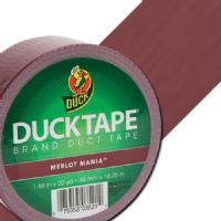 Duck Tape 1311061 Tape Roll, 1.88" x 20 yds, Maroon; High performance strength and adhesion characteristics; Excellent for repairs, color-coding, fashion, crafting, and imaginative projects; Tears easily by hand without curling and conforms to uneven surfaces; 20 yard roll; Dimensions 5.00" x 5.00" x 2.00"; Weight 0.5 lbs; UPC 075353035214 (DUCKTAPE1311061 DUCKTAPE 1311061 ALVIN TAPE ROLL MARRON) 