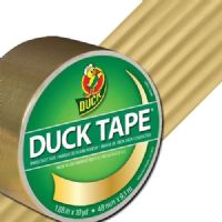 Duck Tape 280748 Tape Roll, 1.88" x 10 yds, Metallic Gold; High performance strength and adhesion characteristics; Excellent for repairs, color-coding, fashion, crafting, and imaginative projects; Tears easily by hand without curling and conforms to uneven surfaces; 10 yard roll; Dimensions 10.00" x 10.00" x 2.00"; Weight 0.5 lbs; UPC 075353047965 (DUCKTAPE280748 DUCKTAPE 280748 ALVIN TAPE ROLL METALLIC GOLD) 