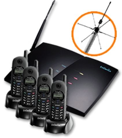 EnGenius DURAFON PRO-PIB20L System Kit, Multiple handsets (up to 90), Multiple lines (4-ports/lines per base unit), Expandable to 8 base units, 2 Way broadcast, Private handset to handset intercom, Scalable and reliable, Range up to 12 floors in a building, 3,000 acres on a ranch, 250,000 sq.ft. in a warehouse (DURAFONPROPIB20L DURAFON-PRO-PIB20L DURAFON-PROPIB20L)