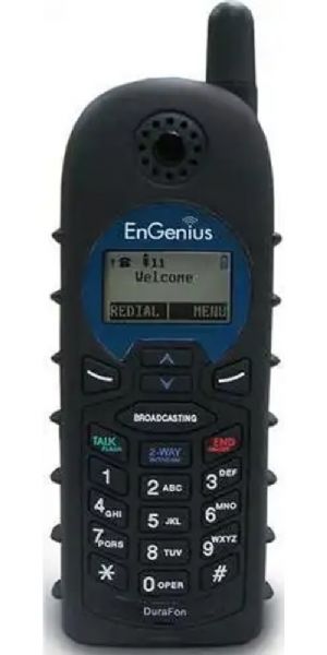 EnGenius DURAWALKIE-1X DuraFon 1X 2-Way Radio Only, For use with DuraFon 1X System Only, Designed for rugged industrial use, Handset functions as a two-way radio only, Full-duplex intercom or half duplex broadcast, Speakerphone, 4-Line liquid crystal display, 2.5mm headset port (DURAWALKIE1X DURAWALKIE 1X DURA WALKIE-1X)