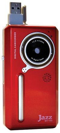 Jazz DV152RD Digital Video Camera/Camcorder, Red, AVI movie image resolution up to 320 x 240 at 30fps, 4x digital zoom, 1.5 inch TFT LCD 180 revolving screen, Built-in Microphone and speaker, YouTube ready with TV out, Uses SD memory cards up to 2GB, USB plugs directly into your laptop or computer for easy sharing, archiving and e-mailin, Uses 2x AA batteries (DV-152RD DV 152RD DV152R DV152)