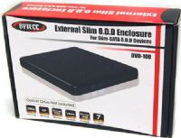 Bytecc DVD-100 External Slim O.D.D. Enclosure for Slim-SATA O.D.D. Devices, High quality and durable plastic enclosure with light weight, User Friendly structure can be easily installed and un-install, Compliant with USB 2.0 Spec, Support the following speed data rate: Low speed (1.5Mbps)/Full speed (12Mbps)/High speed (480Mbps), Support Hot-swapping and plug (DVD100 DVD 100) 