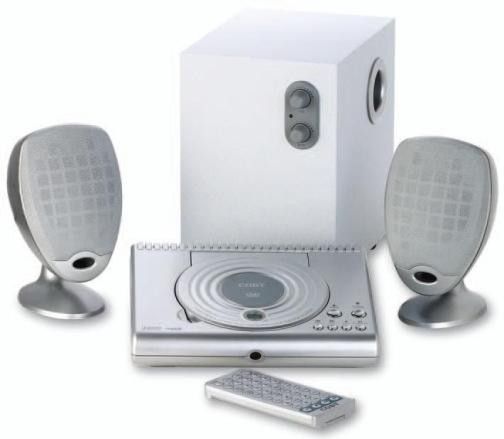 Coby DVD-417 DVD Home Theater System with High Output 2-Speaker System (50W), Ultra Compact DVD Player, Delivers Over 500 Horizontal Lines of Crystal Clear Picture, Plays DVD/MP3/CD/CD-R and CD-RW, Compatible to NTSC/PAL System, Multiple Subtitles/Viewing Angle, Slow/Fast Motion Play (DVD417 DVD 417 716829994177)