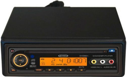 Jensen DVDB01M CD/DVD/MP3/WMA Player in Housing, DIN Mount, Positive Amber Colored LCD for Improved Daylight Viewing, Single DVD/CD playback (Supports DVD, VCD, CD-DA, MP3, WMA formats), On-Screen-display Menu for Status Readout and Settings Control, Selectable Video Output Aspect Ratio (4:3, 16:9), Parental Lock, Clock (DVD-B01M DVD B01M DVDB-01M DVDB01M)